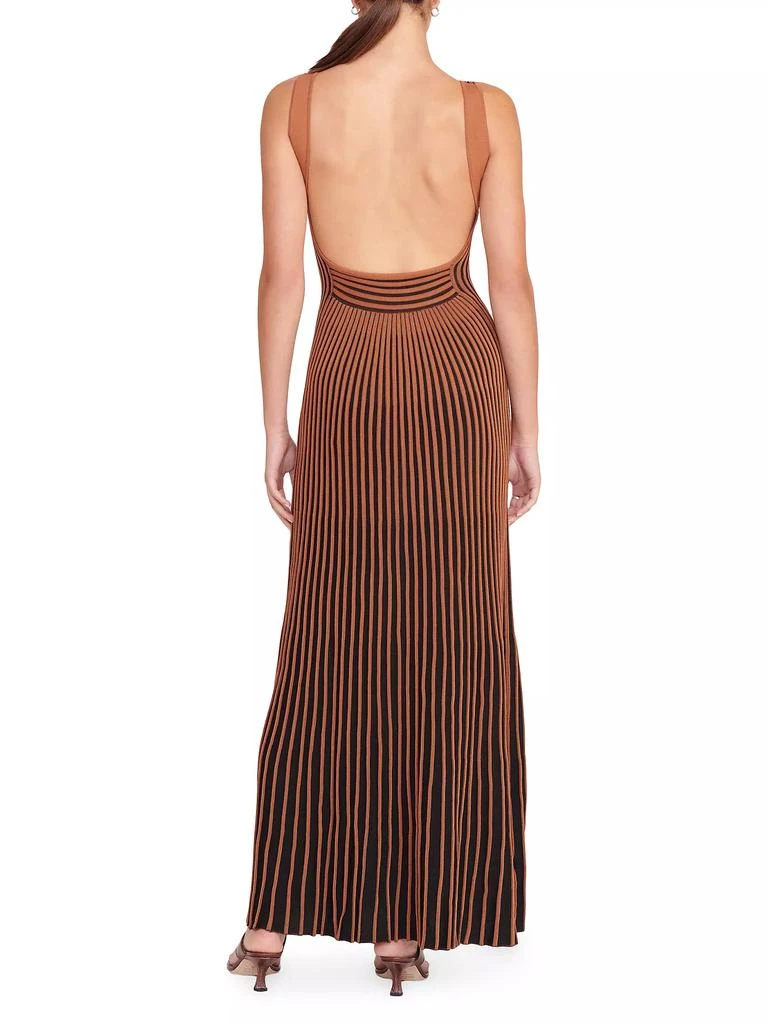 Staud Claretta Striped Knit Maxi Dress 5