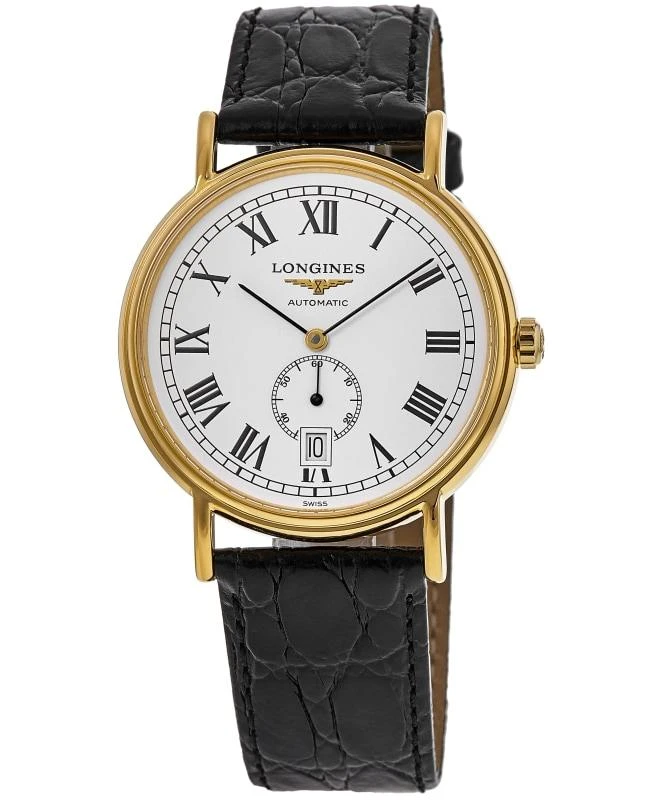 Longines Longines Presence Automatic White Roman Dial Leather Strap Men's Watch L4.805.2.11.2 1