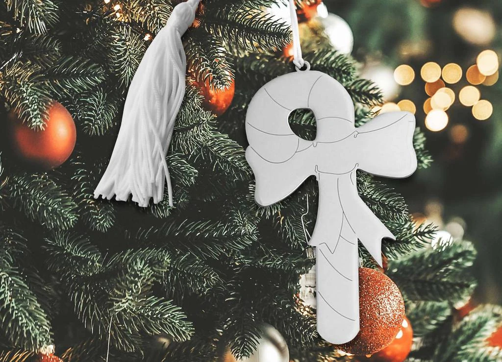 Creative Gifts International Creative Gifts International - Candy Cane Ornament with Tassel 2