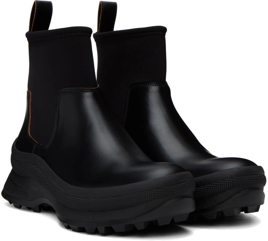 Jil Sander Black Leather Chelsea Boots 4