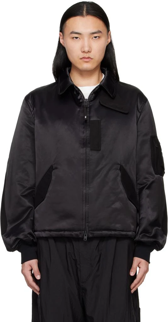 Y-3 Black Nylon Bomber Jacket 1
