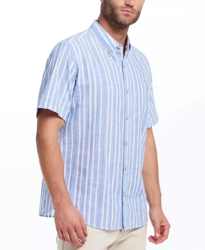 Weatherproof Vintage Men's Regular-Fit Textured Stripe Button-Down Shirt 2