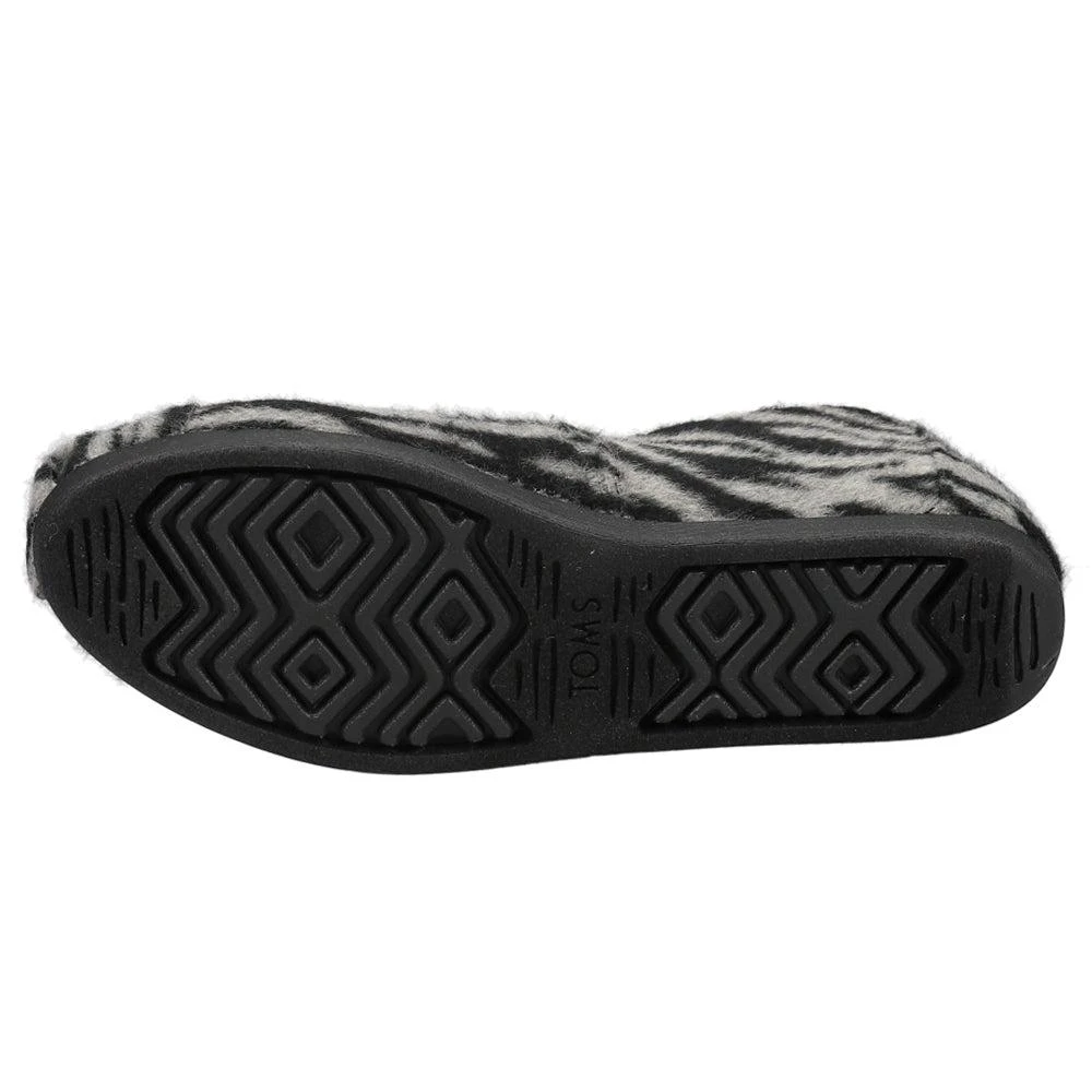 TOMS Alpargata Fuzzy Zebra Slip On Flats 5