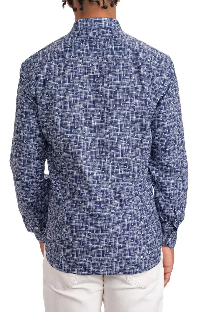 STUDIO GARNET LOS ANGELES Geometric Print Cotton Button-Up Shirt 2