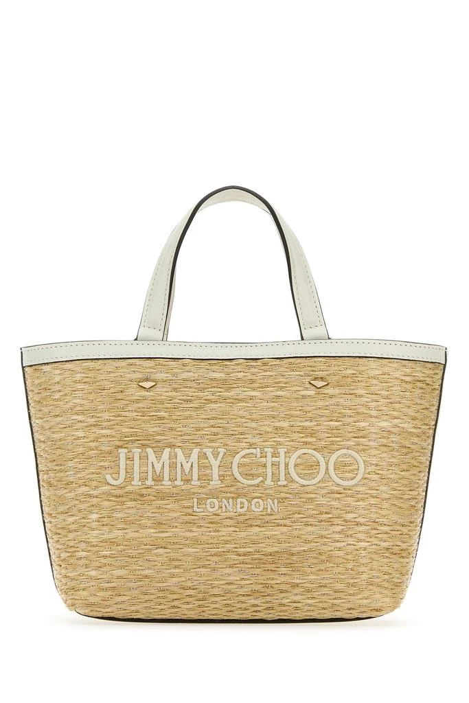 Jimmy Choo Beige raffia mini Marli handbag 1