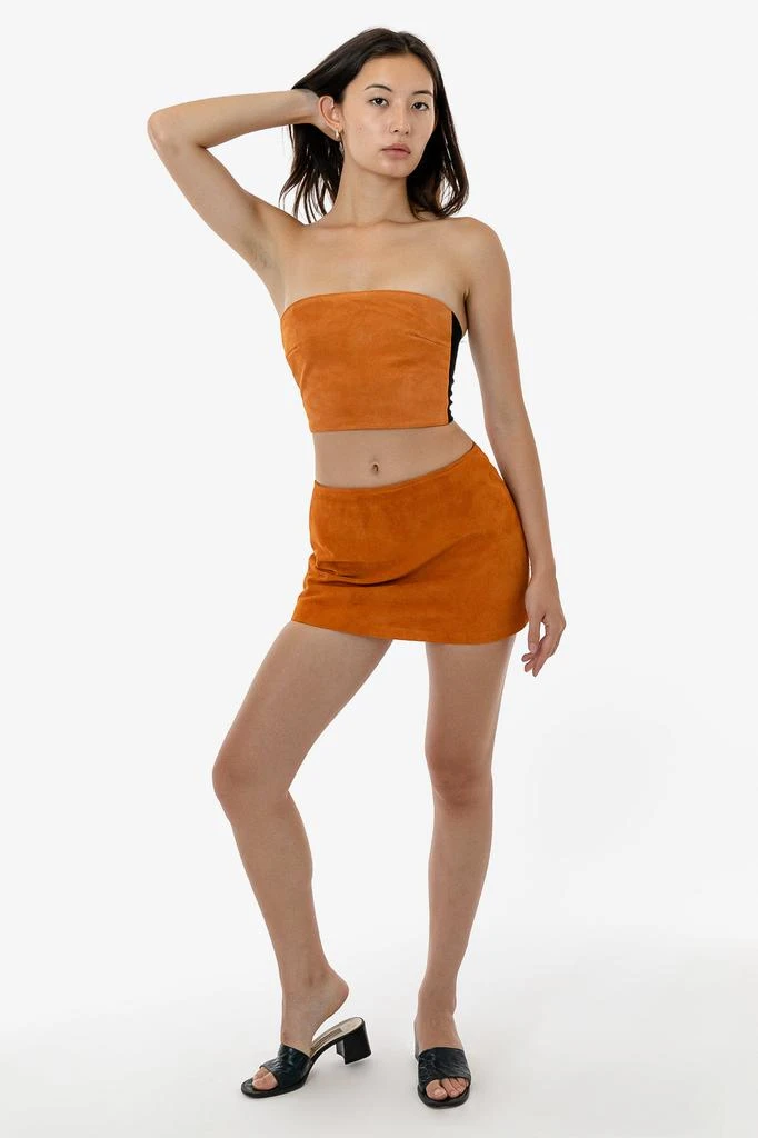 Los Angeles Apparel RLH739 - Suede Micro Mini Skort 12