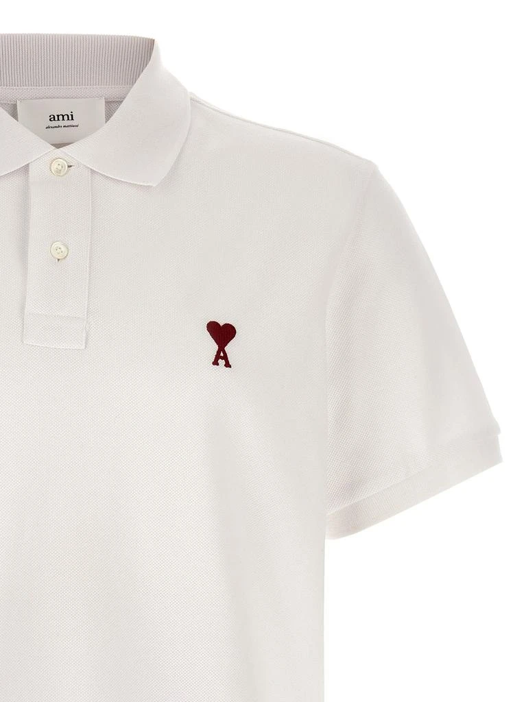 AMI AMI Paris Ami de Coeur Logo Embroidered Polo Shirt 3