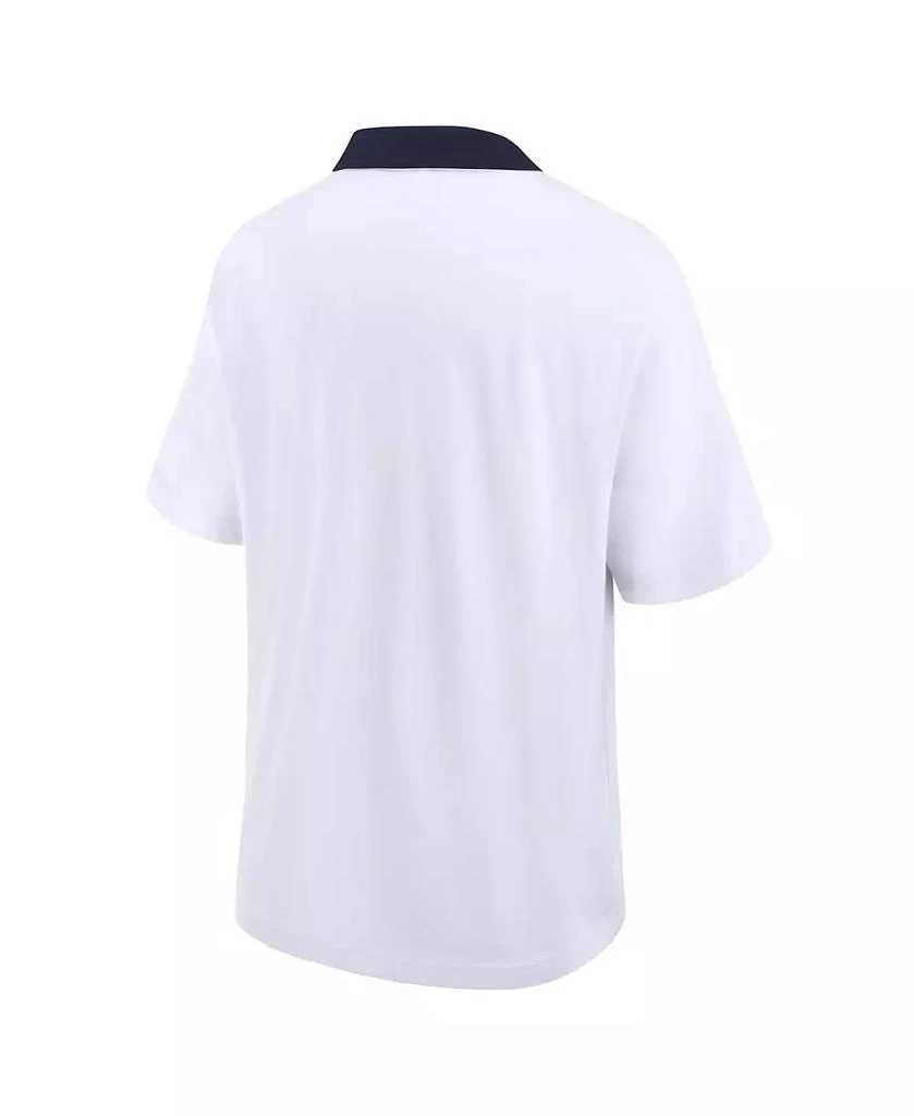 Jordan Men's White Michigan Wolverines Jersey Polo Shirt 2