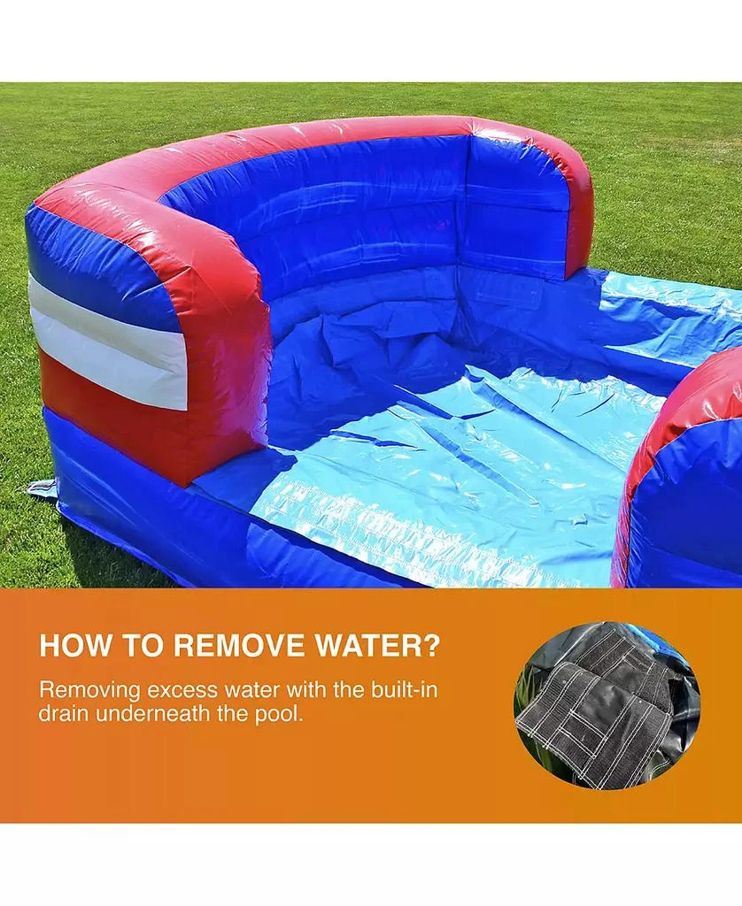 Jumporange American Boxing Commercial Grade Bounce House Water Slide with Pool for Kids and Adults (with Blower), Basketball Hoop, Wet Dry Combo, Outdoor, Big Inflatable, Birthday Party Rental 9