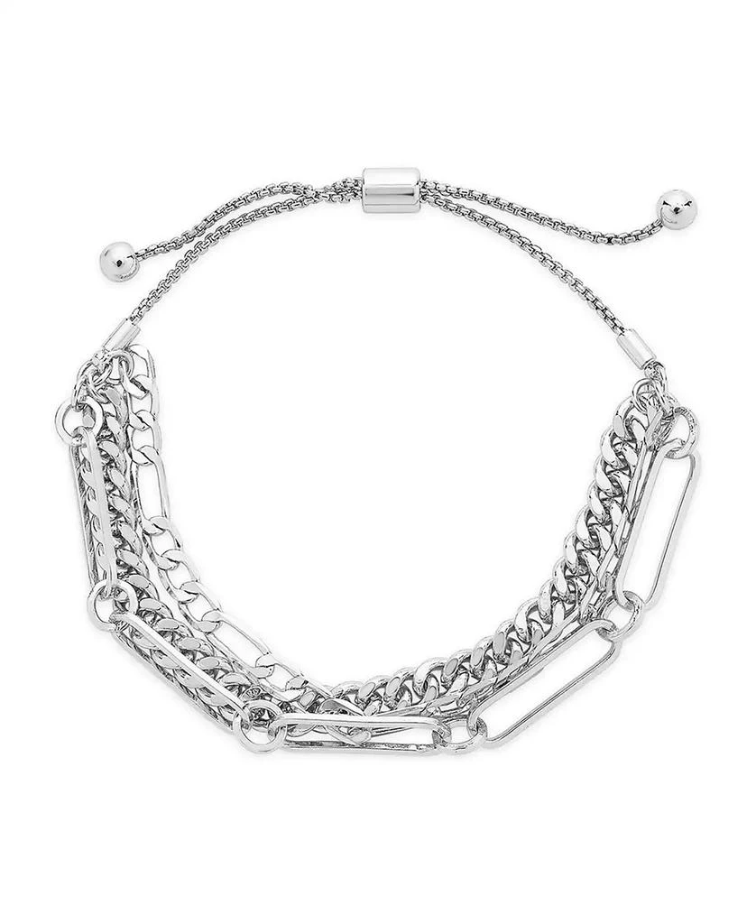 Sterling Forever Women's Layered Chain Bolo Bracelet 1