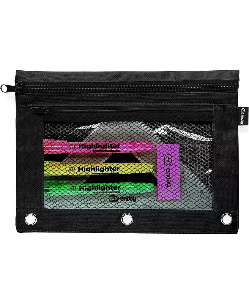 Enday Pink Pencil Pouch For 3 Ring Binder, Zippered Binder Pencil Pouches, 3 Ring Pencil Pouch for Binder, Pencil Case for Binder, Large Pencil Bags for School, Home, and Office. 1