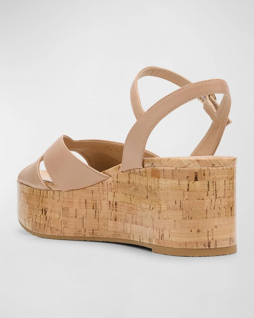 Stuart Weitzman Carmen Midi Crisscross Platform Wedge Sandals 4