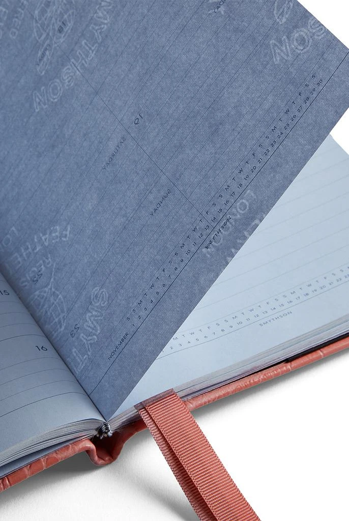 SMYTHSON 2025 Chelsea Weekly Diary with Slide in Mara in Rose  2