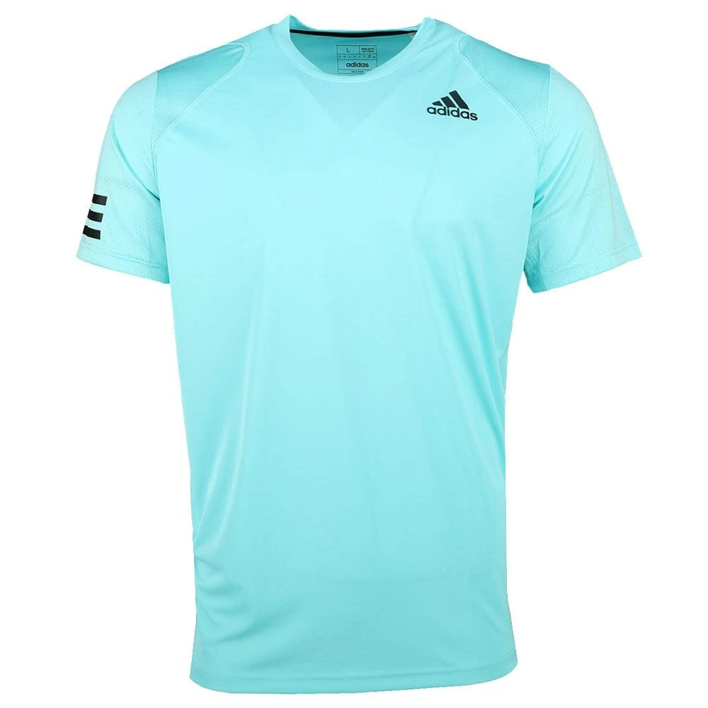 Adidas Club Striped Crew Neck Short Sleeve T-Shirt