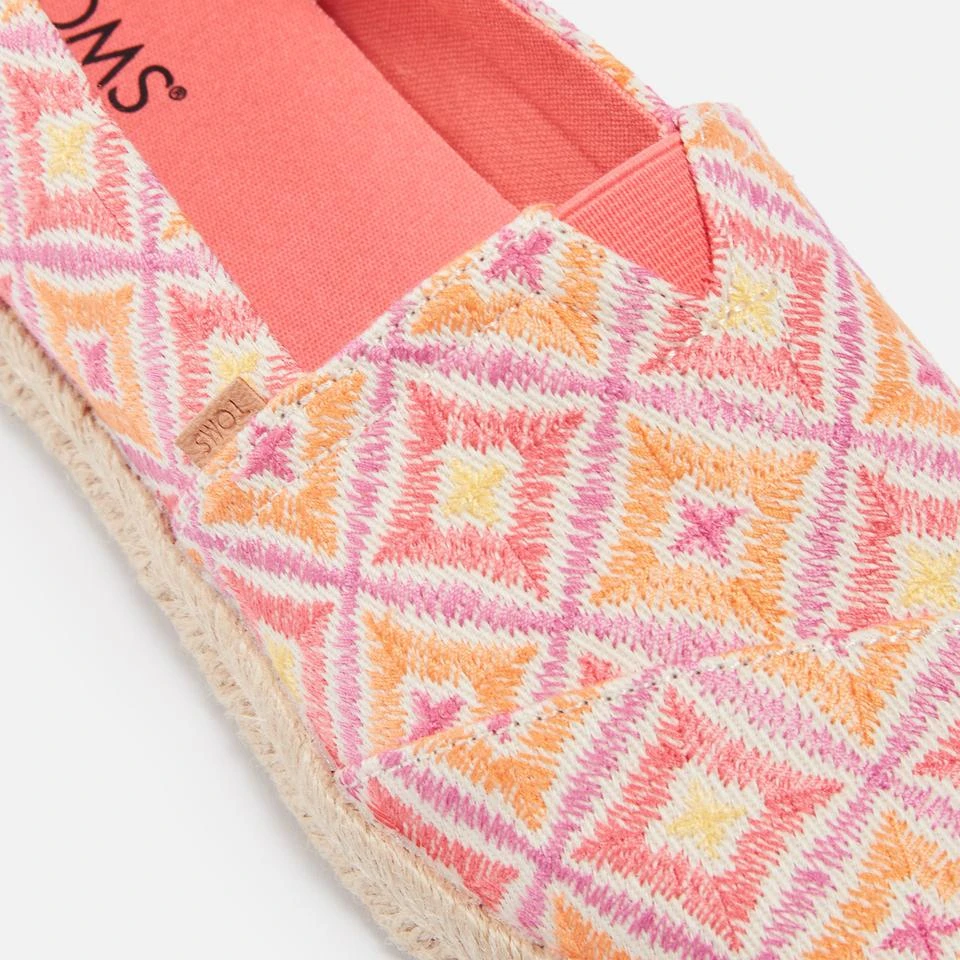 TOMS TOMS WOMEN'S ALPARGATA 2.0 HARLEQUIN CANVAS ESPADRILLES 3