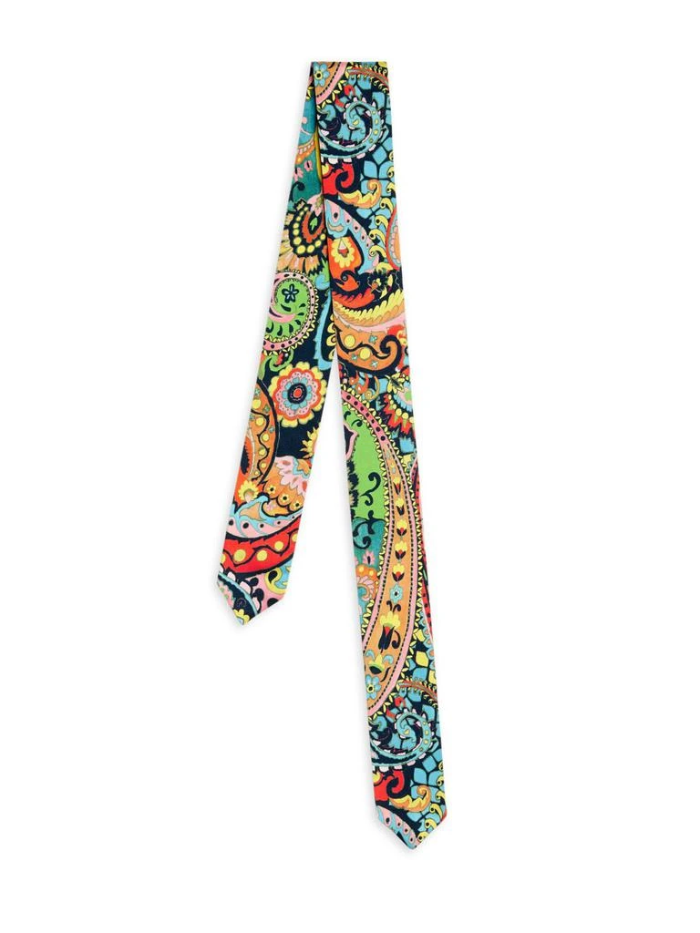 ETRO Arizona Paisley Silk Skinny Scarf 2