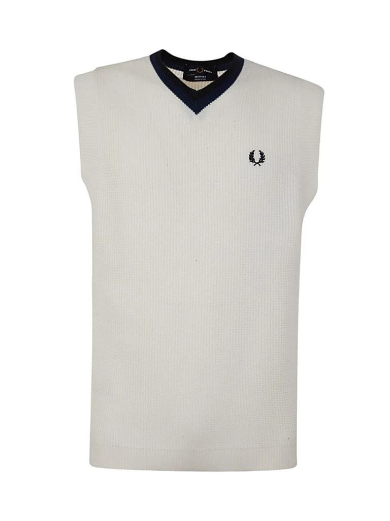 Fred Perry Fred Perry Fp V-Neck Knitted Tank Top Clothing 1