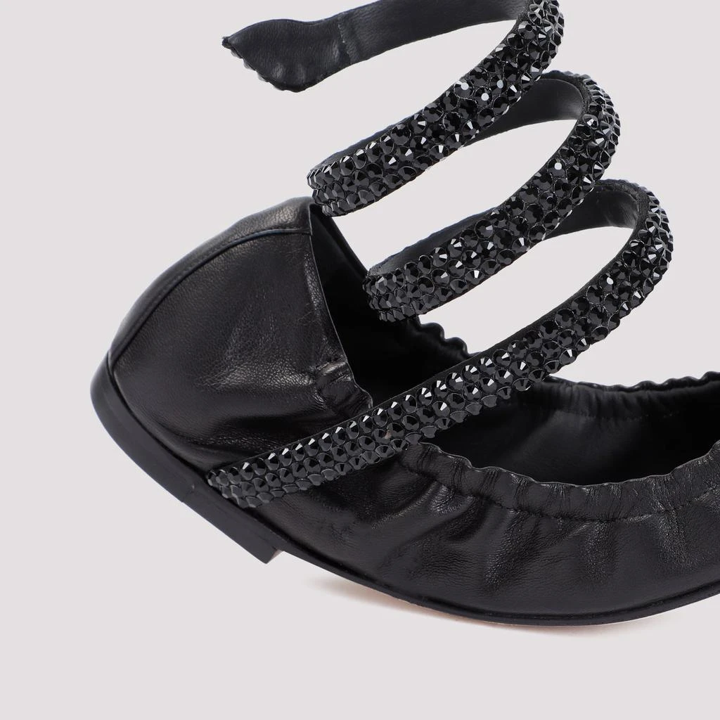 Rene Caovilla Black Lamb Leather Ballerinas 6