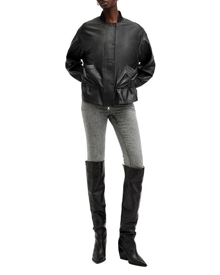 ALL SAINTS Sofi Leather Bomber Jacket 2