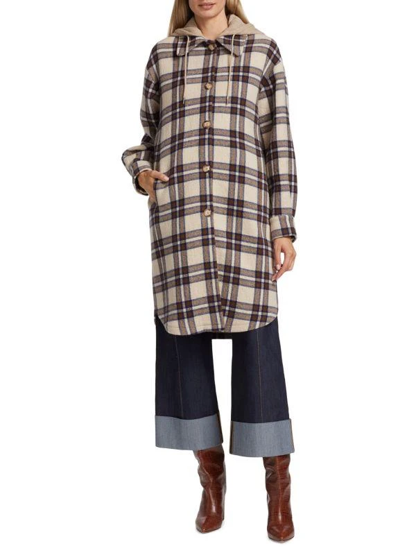 ba&sh Prago Wool-Blend Hooded Shacket 1