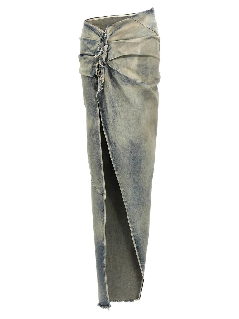 Rick Owens Rick Owens DRKSHDW Wrap Around Denim Skirt 1