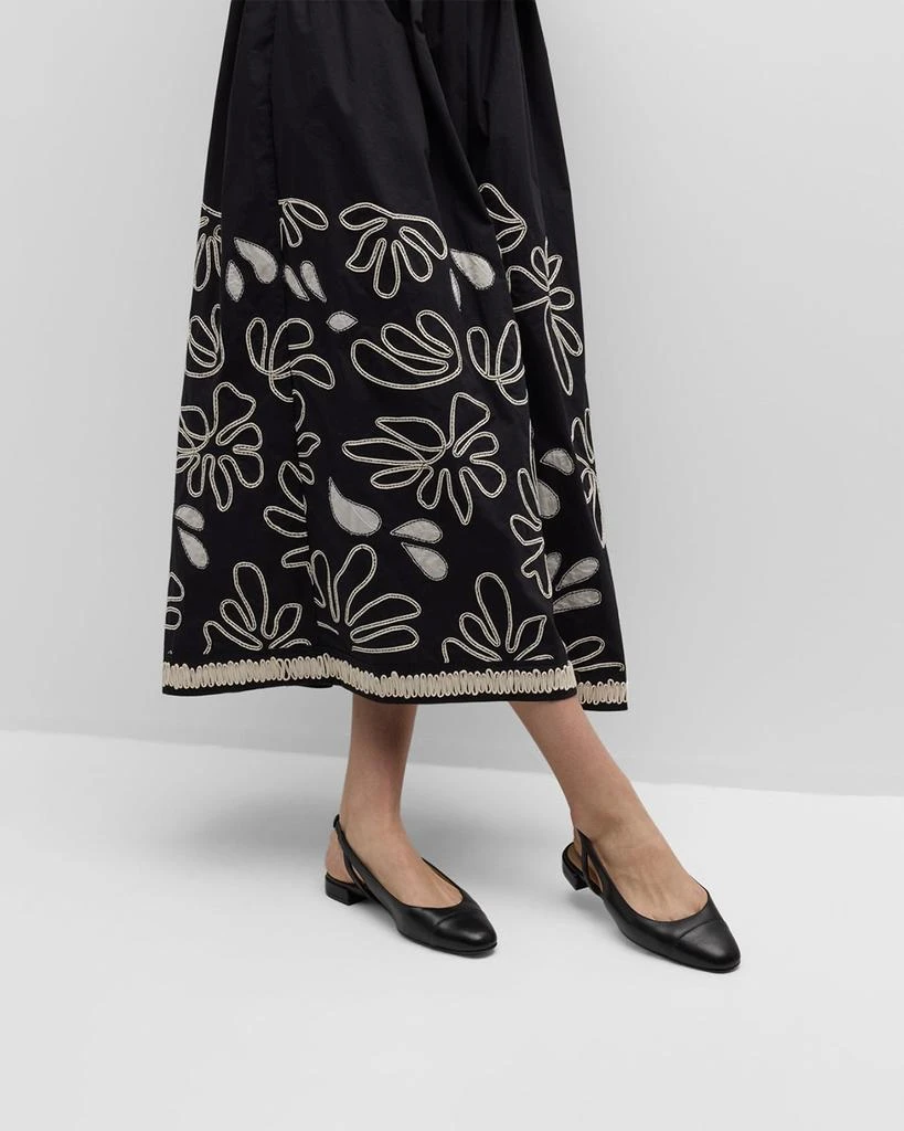 Stuart Weitzman Sleek Leather Slingback Ballerina Flats 2