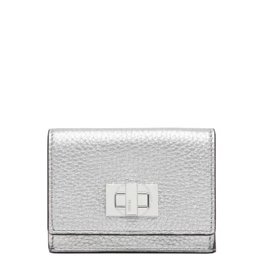 Fendi Fendi Flower Bouquet Ff Fabric Medium Tri-Fold Wallet