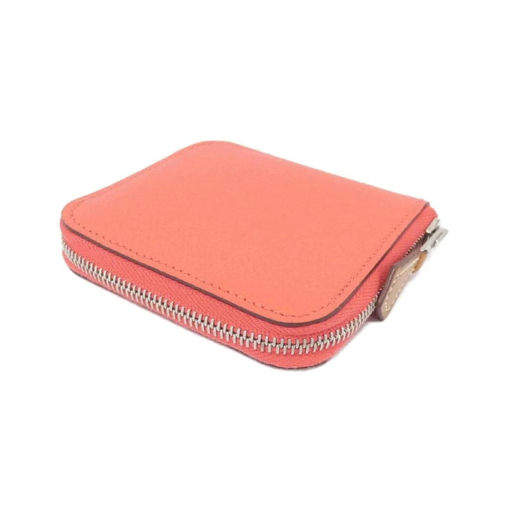 Hermes pink  Jaipur Rouge Grenat Epsom Leather Silk Coin Purse/Coin Case (Pre-Owned) 2