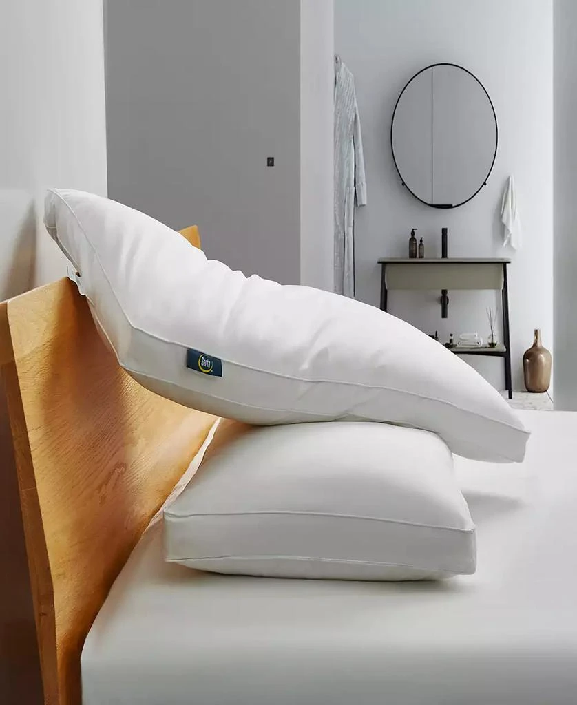 Serta White Goose Feather & Down Fiber Side Sleeper 2-Pack Pillow, King 2