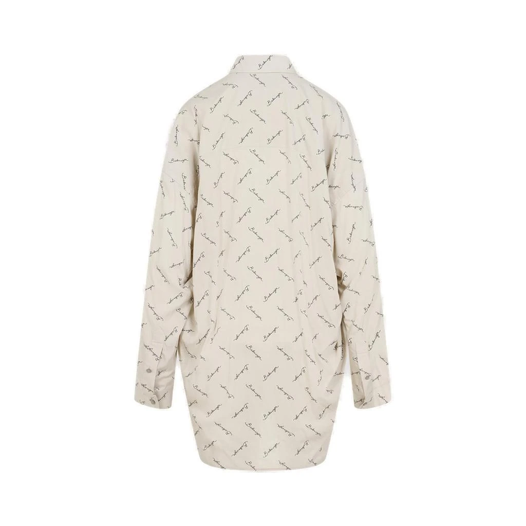 Balenciaga Balenciaga Allover Logo Long-Sleeved Shirt 2