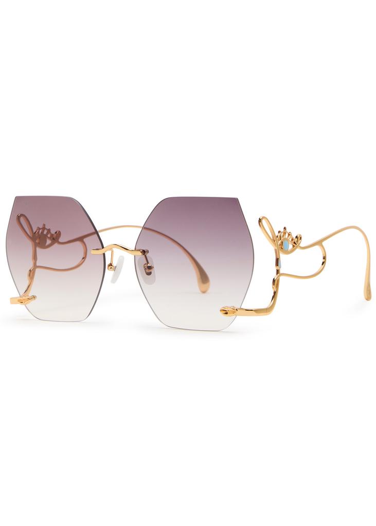 FOR ART'S SAKE Cry Me A River butterfly-frame sunglasses