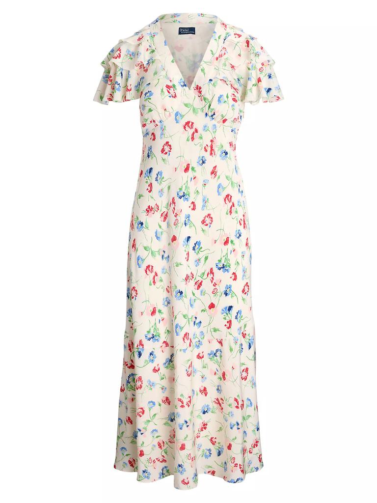 Ralph Lauren Nime Floral Silk Cocktail Dress