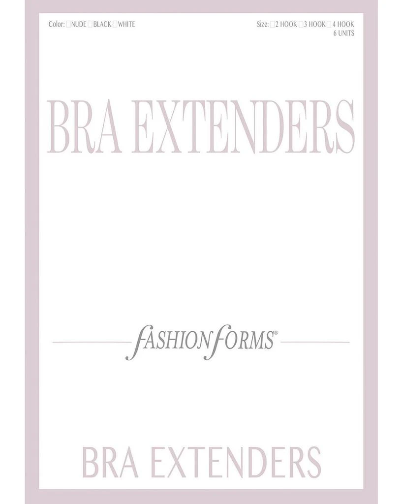 Fashion Focus 2-Hook Soft Back Bra Extenders, Set of 6 2