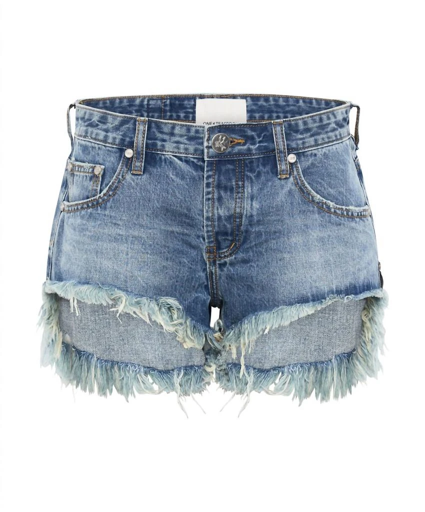 One Teaspoon One Teaspoon - Pacifica Bonitas Low Waist Denim Shorts 1