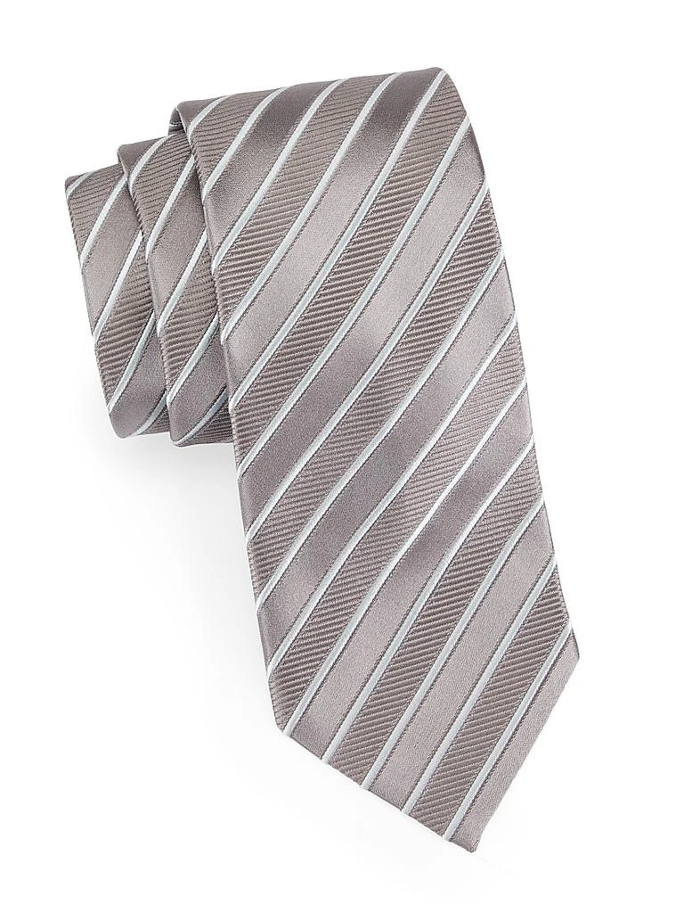 Charvet Diagonal Stripe Silk Jacquard Tie 1
