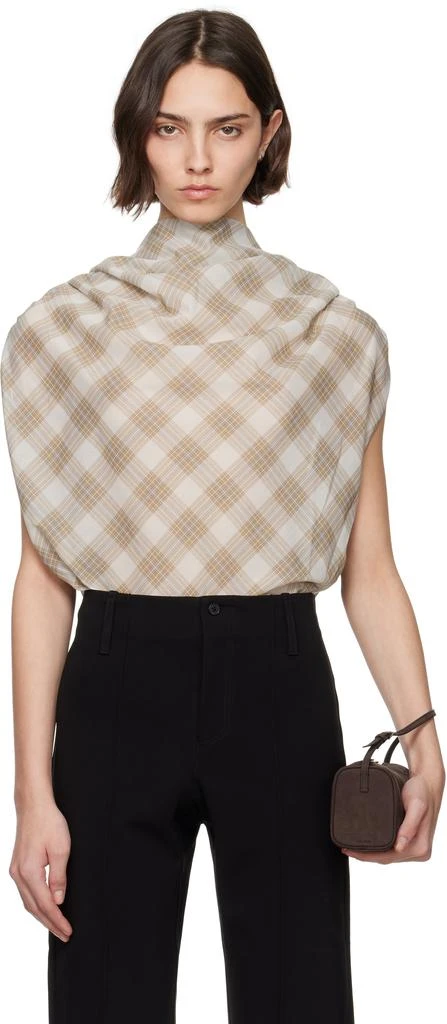Kallmeyer Beige Naia Draped Blouse 1