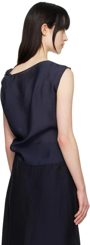 LE17SEPTEMBRE Navy Asymmetrical Draped Tank Top 3