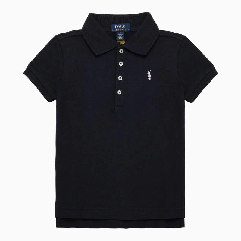 Polo Ralph Lauren Navy cotton polo shirt with logo 1