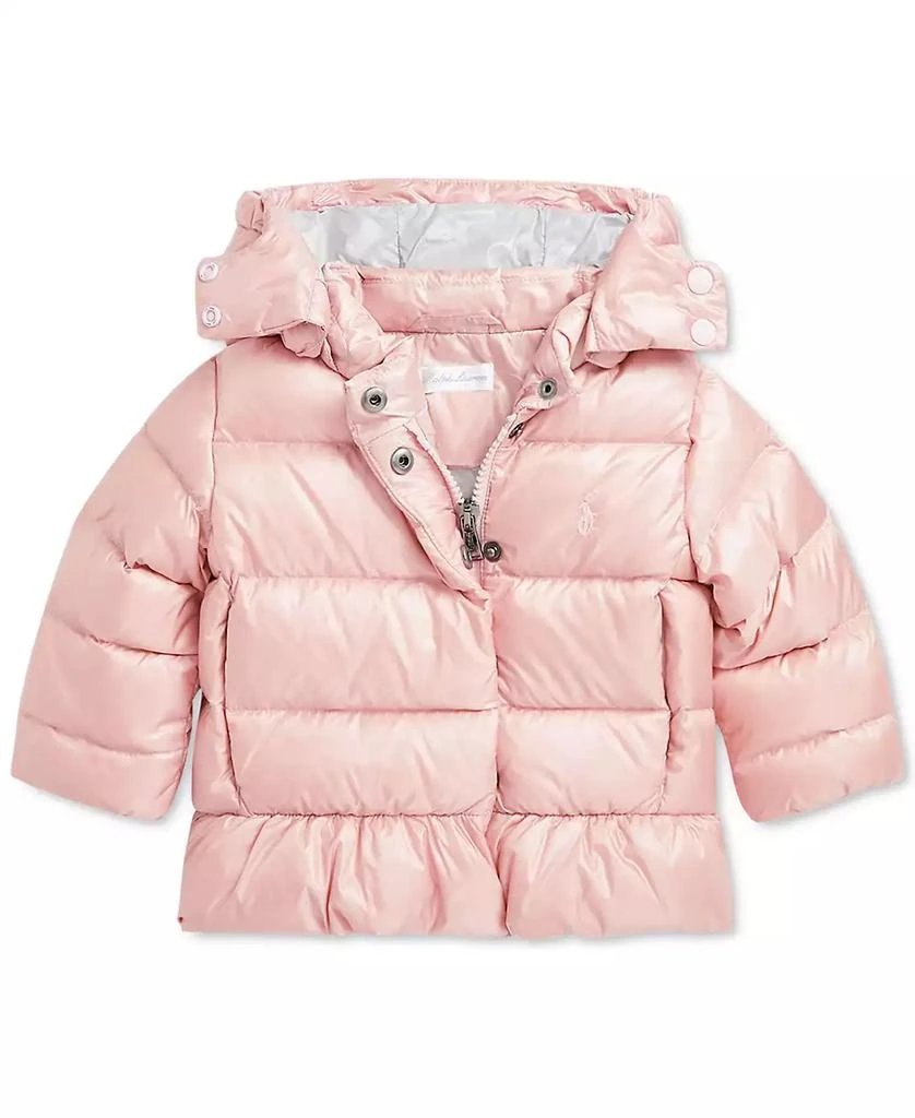Ralph Lauren Baby Metallic Peplum Bomber Coat