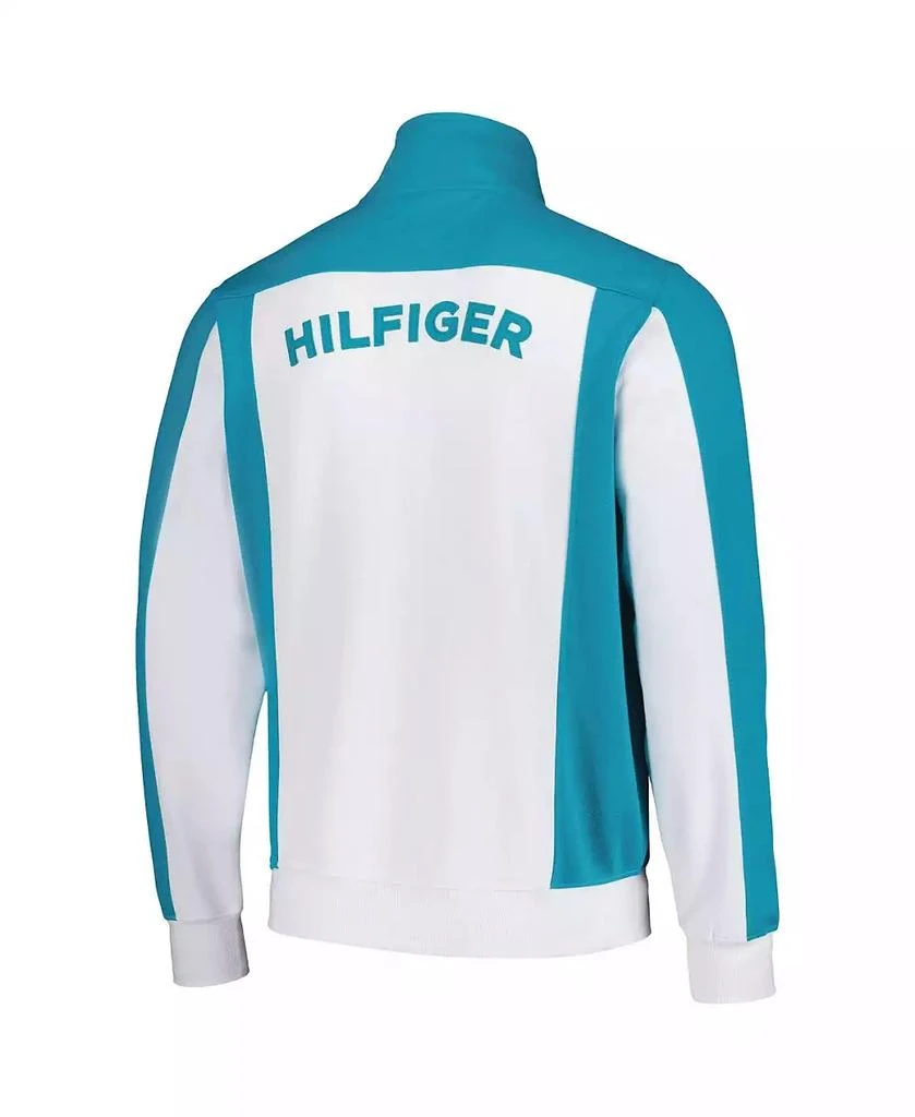 Tommy Hilfiger Men's White/Aqua Miami Dolphins Nolan Full-Zip Track Jacket 2