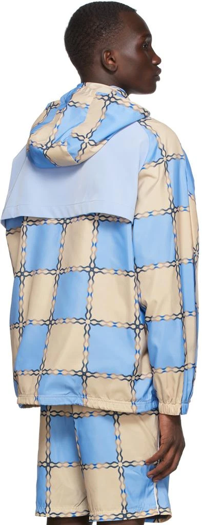 Ahluwalia Blue 
Beige Check Raincoat 3