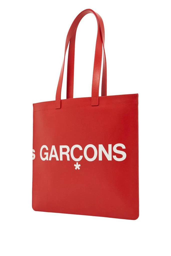 Comme des Garcons leather tote bag with logo 2