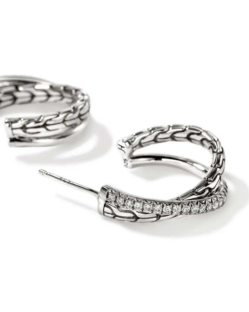 John Hardy Sterling Silver JH Essentials Diamond Pavé Crossover Earrings, 0.28 ct. t.w. 4