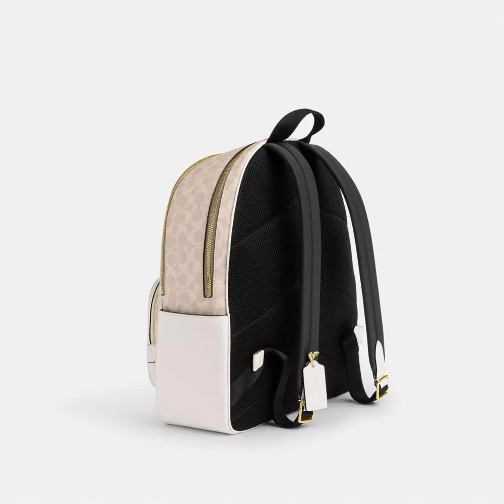 Coach Large Court Backpack In Signature Canvas 3
