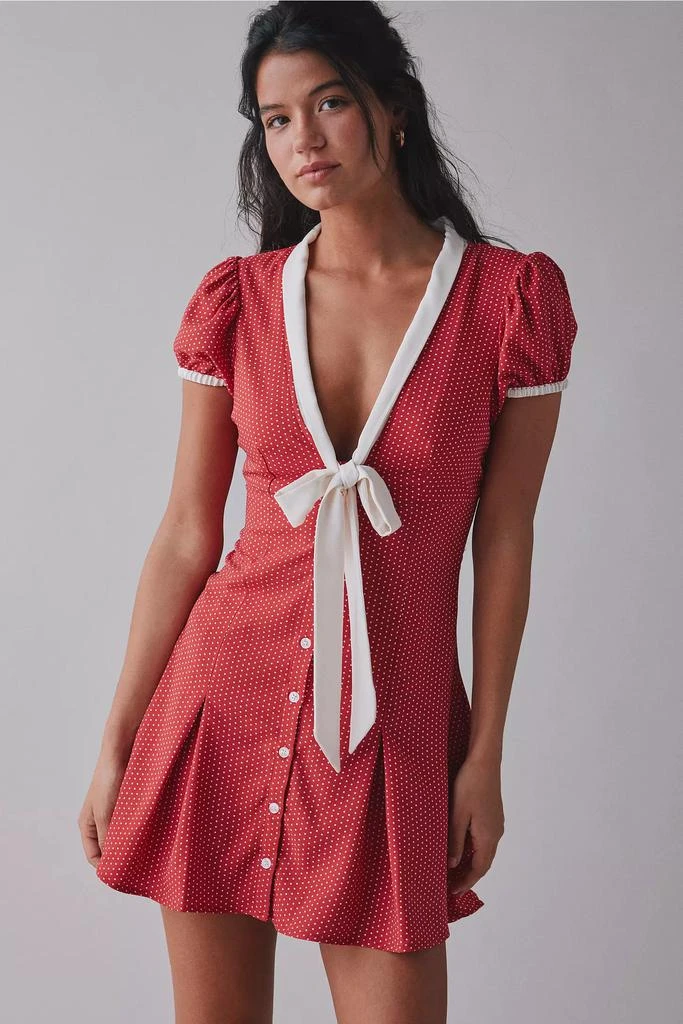 Frankies Bikinis Frankies Bikinis Manhattan Bow-Front Button Up Mini Dress 2