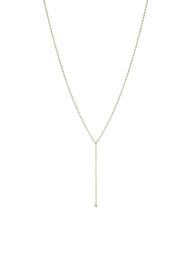 LANA 14K Yellow Gold & 0.13 TCW Diamond Lariat Necklace 2