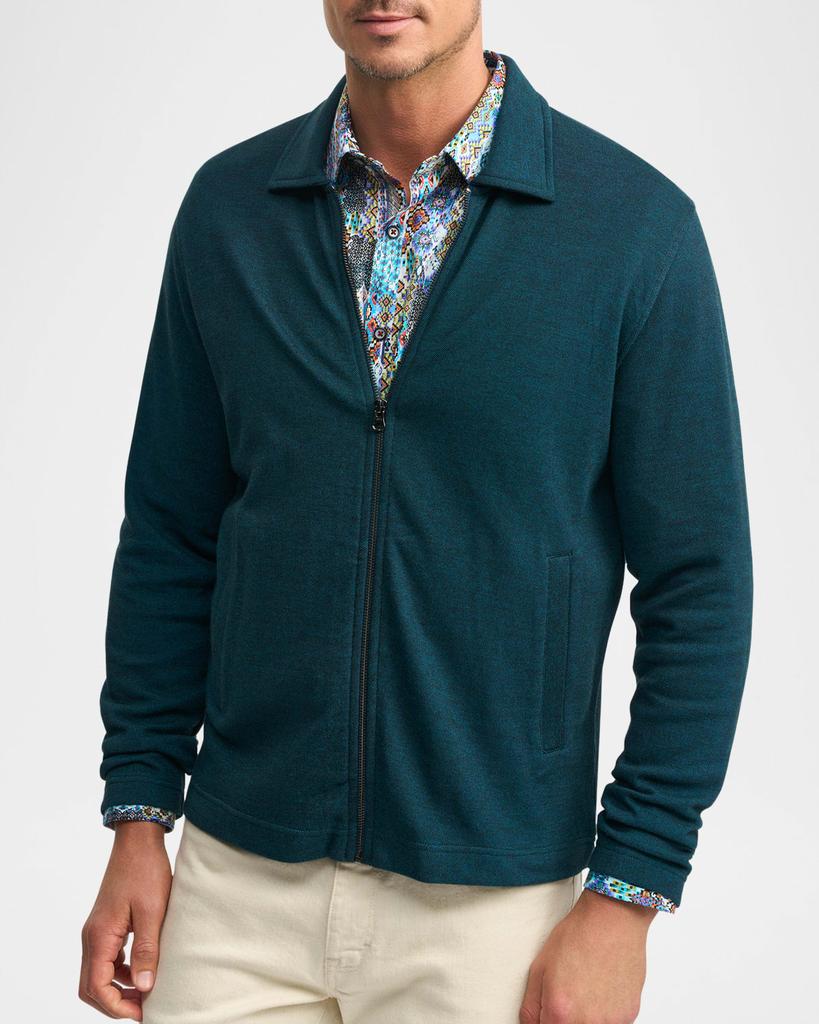 Robert Graham Men's Dorven Cotton Knit Full-Zip Sweater