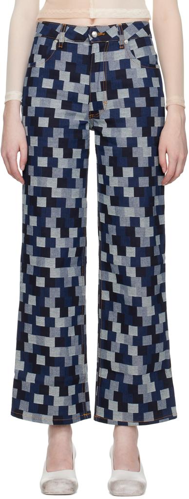 Eckhaus Latta SSENSE Exclusive Blue Jeans