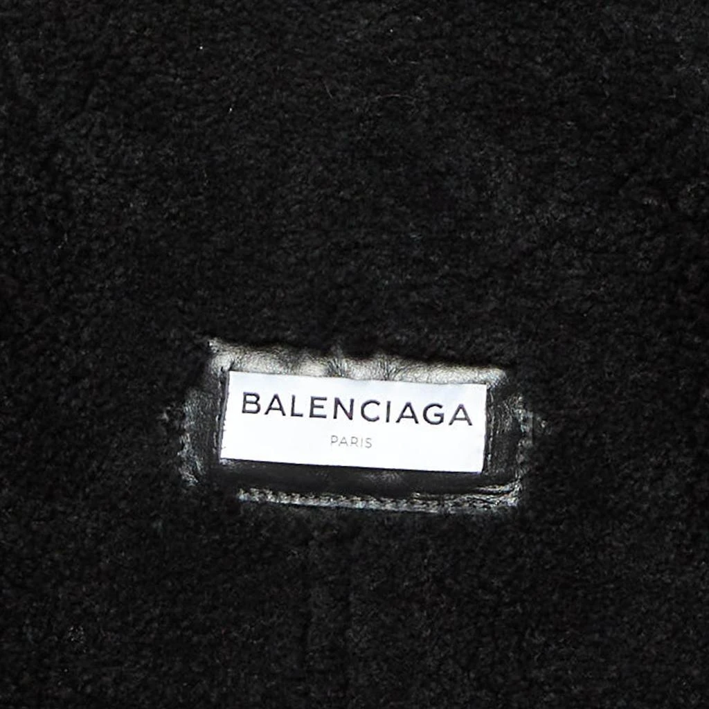 Balenciaga Balenciaga Black Leather and Shearling Oversized Jacket L 5