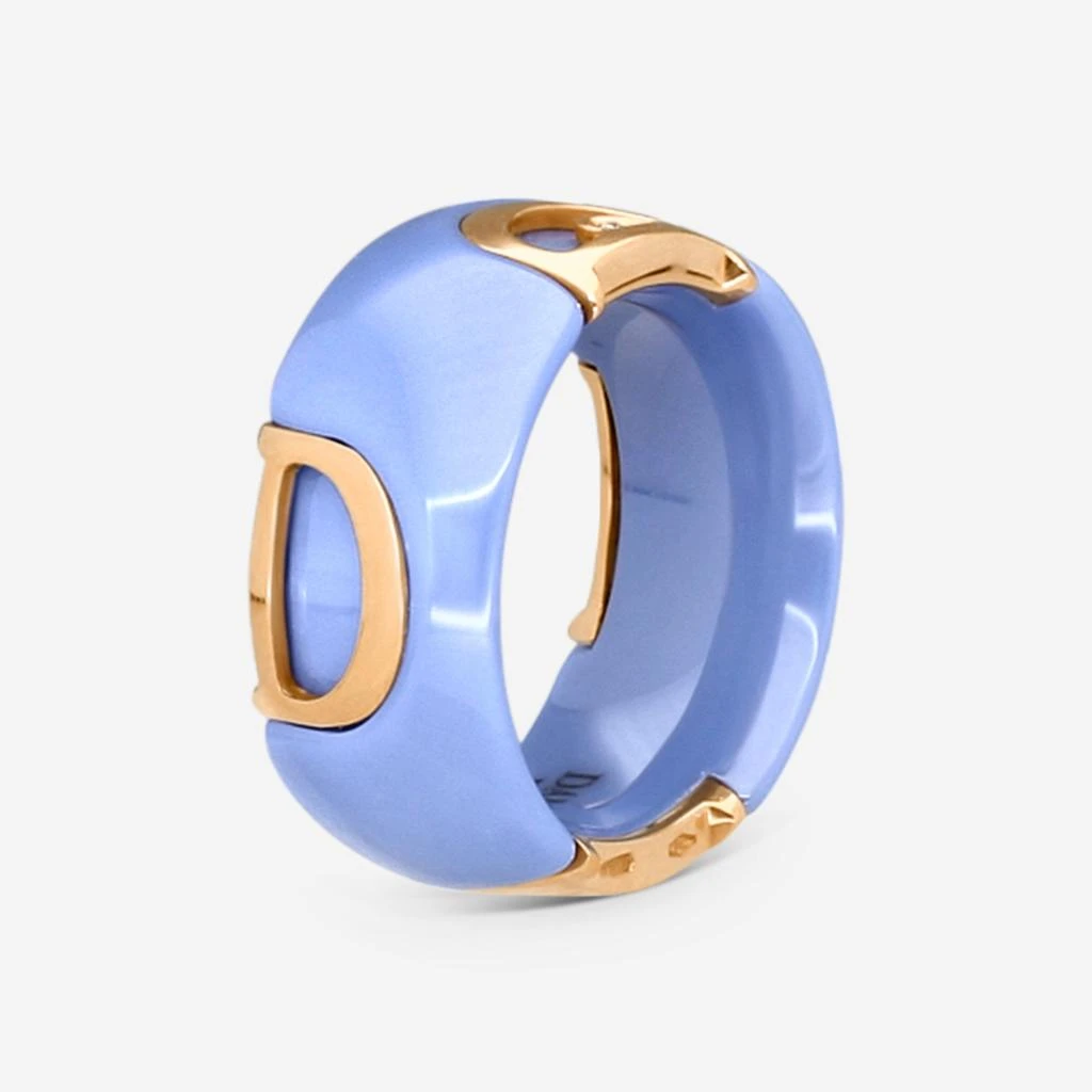 Damiani Damiani 18K Rose Gold 
Ceramic Diamond Band Ring Sz. 6.25 20082244-copy 3